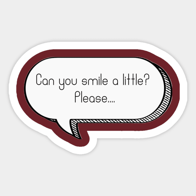 Can you smile? Sticker by FluffyTimmy